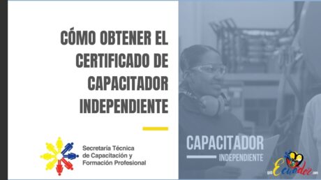 Cómo obtener el certificado de Capacitador Independiente SETEC
