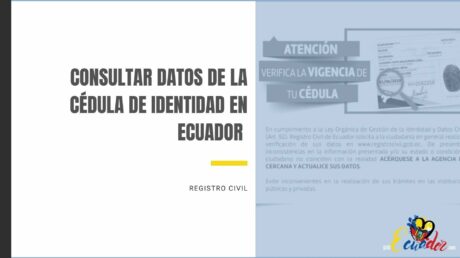 Consultar datos de la Cédula de Identidad en Ecuador Registro Civil